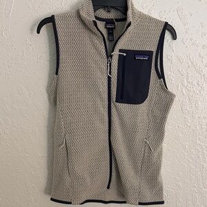 Patagonia Textured Gray and Navy Vest